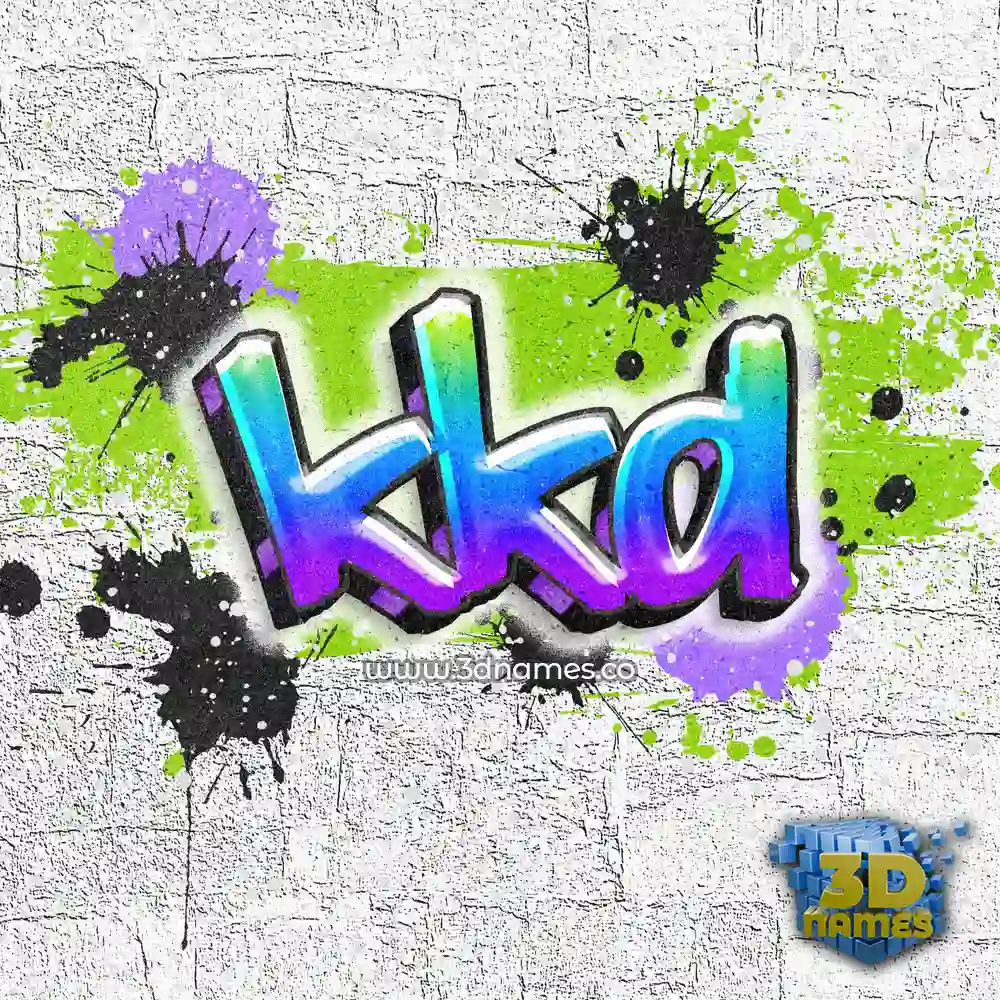 kkd in Graffiti Grunge style - 3D name wallpaper
