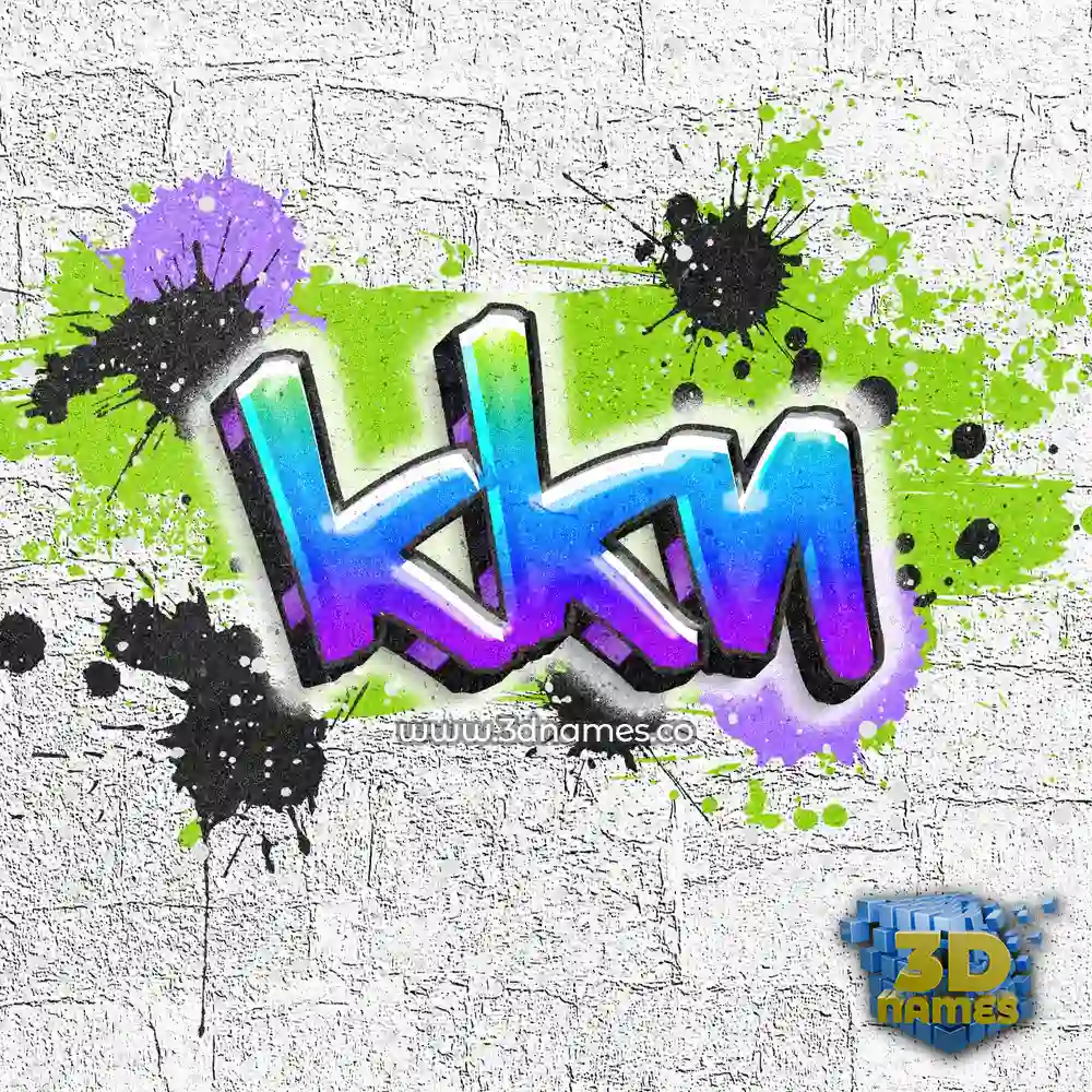 kkn in Graffiti Grunge style - 3D name wallpaper