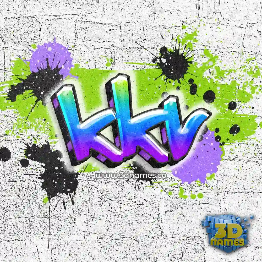 kkv in Graffiti Grunge style - 3D name wallpaper
