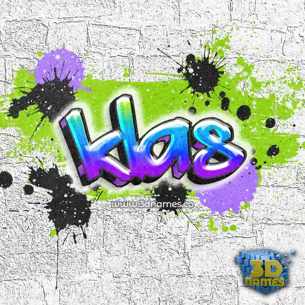 klas in Graffiti Grunge style - 3D name wallpaper
