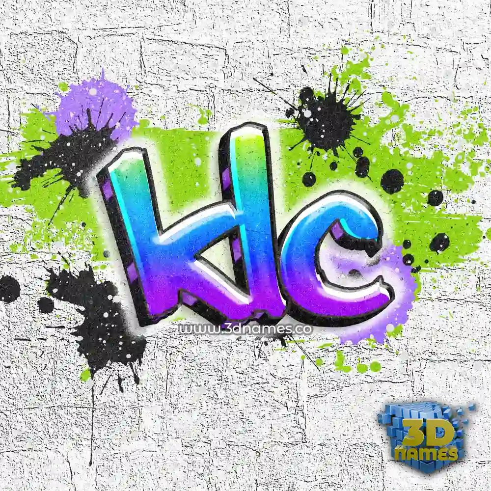 klc in Graffiti Grunge style - 3D name wallpaper