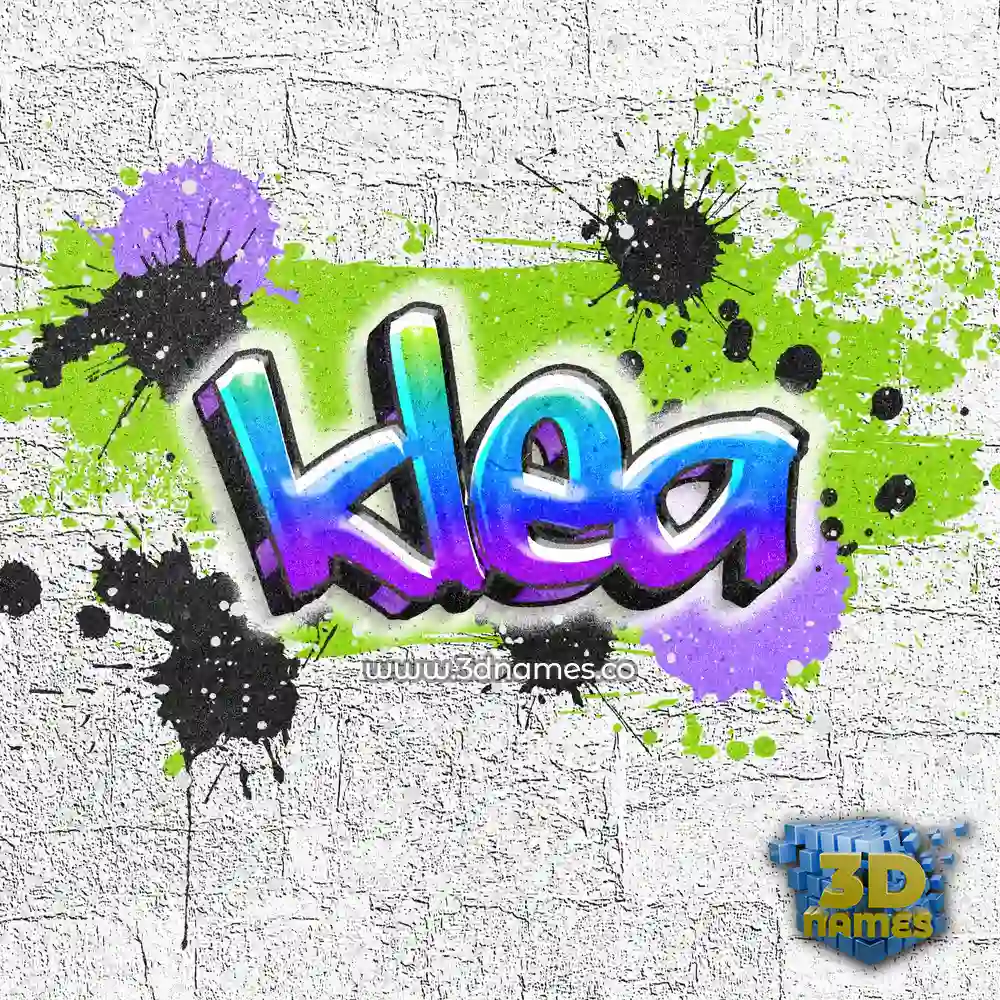 klea in Graffiti Grunge style - 3D name wallpaper