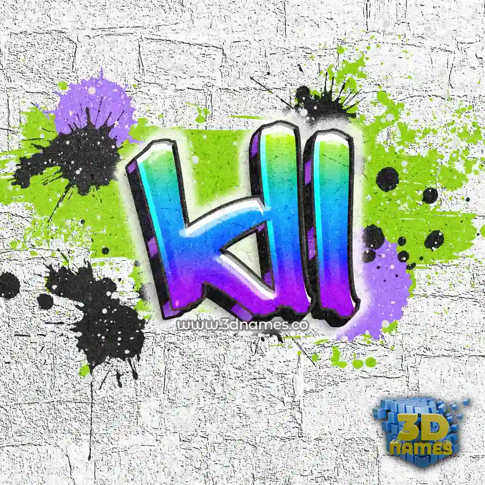 kll in Graffiti Grunge style - 3D name wallpaper