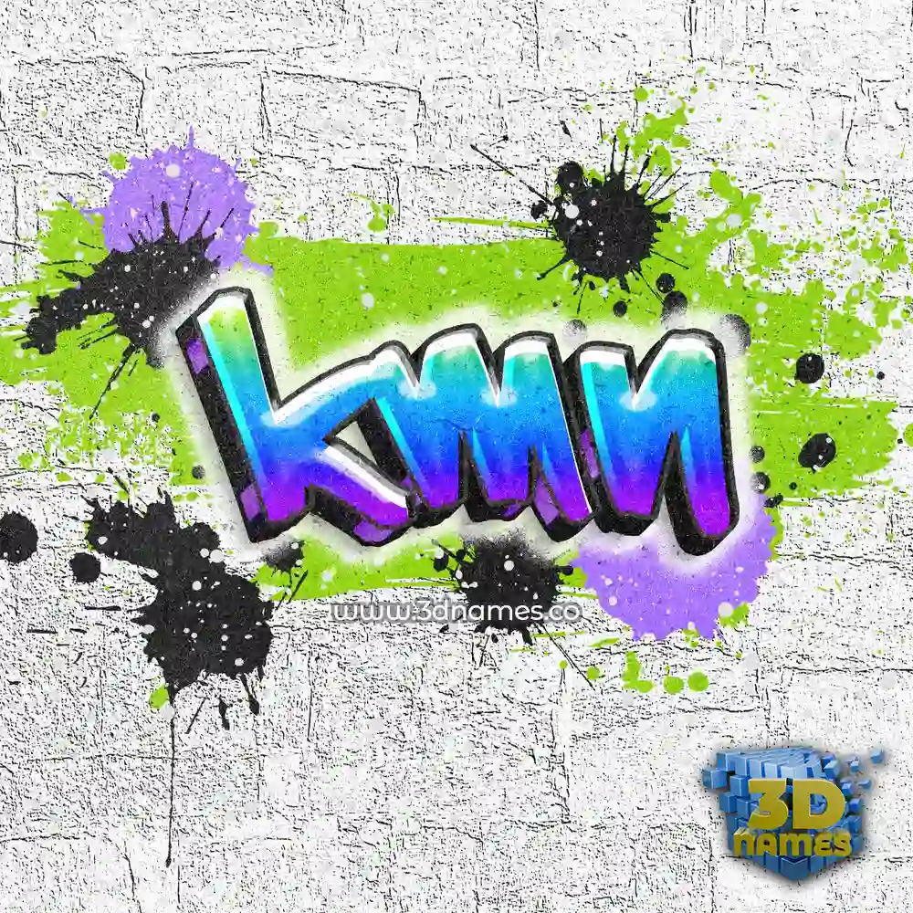 kmn in Graffiti Grunge style - 3D name wallpaper