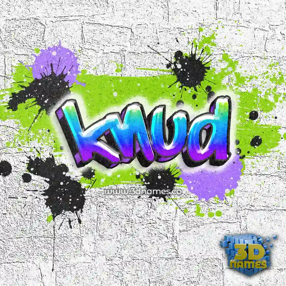 knud in Graffiti Grunge style - 3D name wallpaper