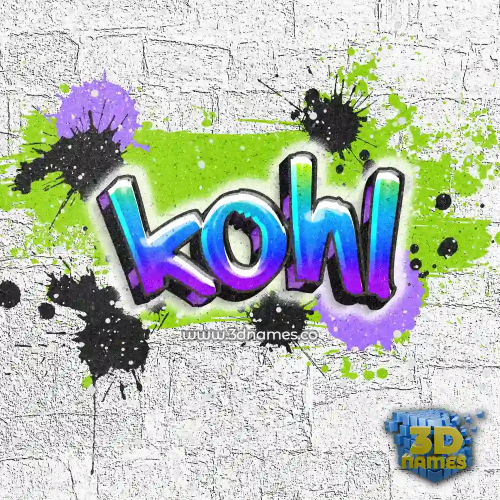 kohl in Graffiti Grunge style - 3D name wallpaper
