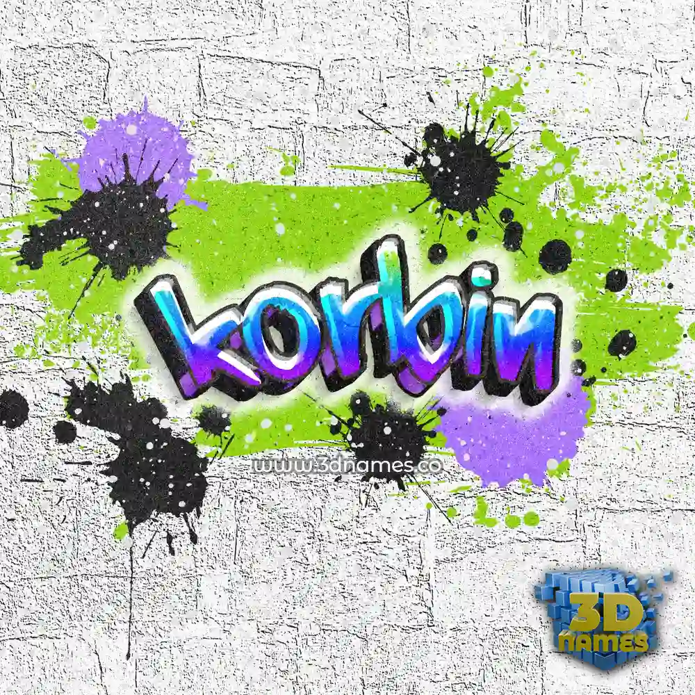 korbin in Graffiti Grunge style - 3D name wallpaper