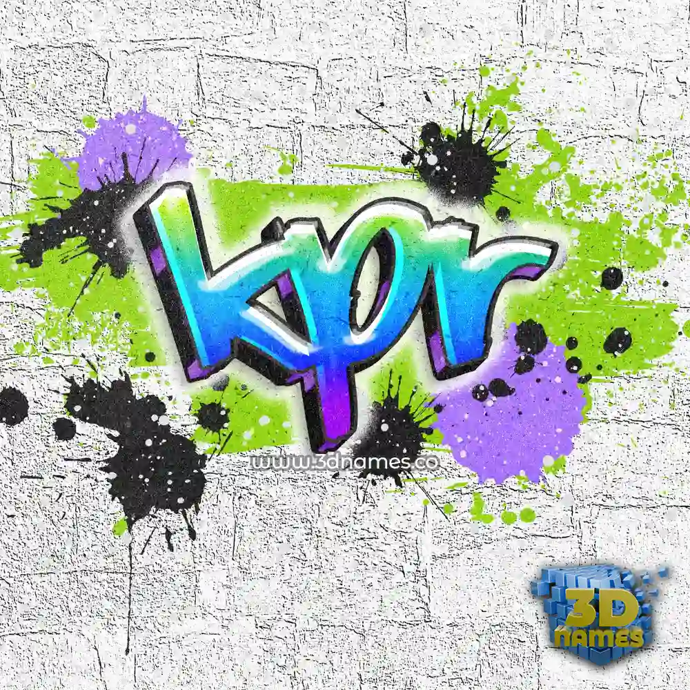 kpr in Graffiti Grunge style - 3D name wallpaper