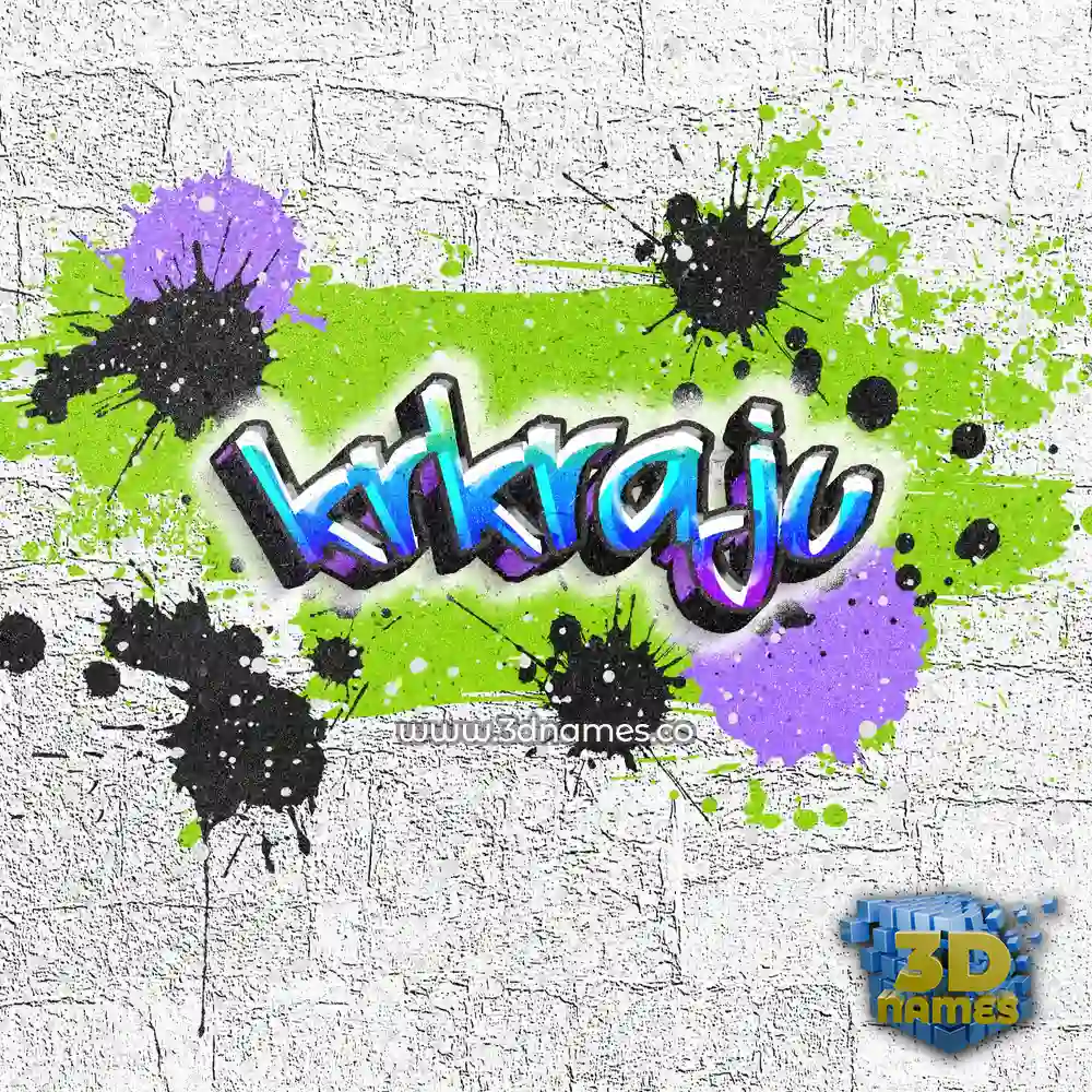 krkraju in Graffiti Grunge style - 3D name wallpaper