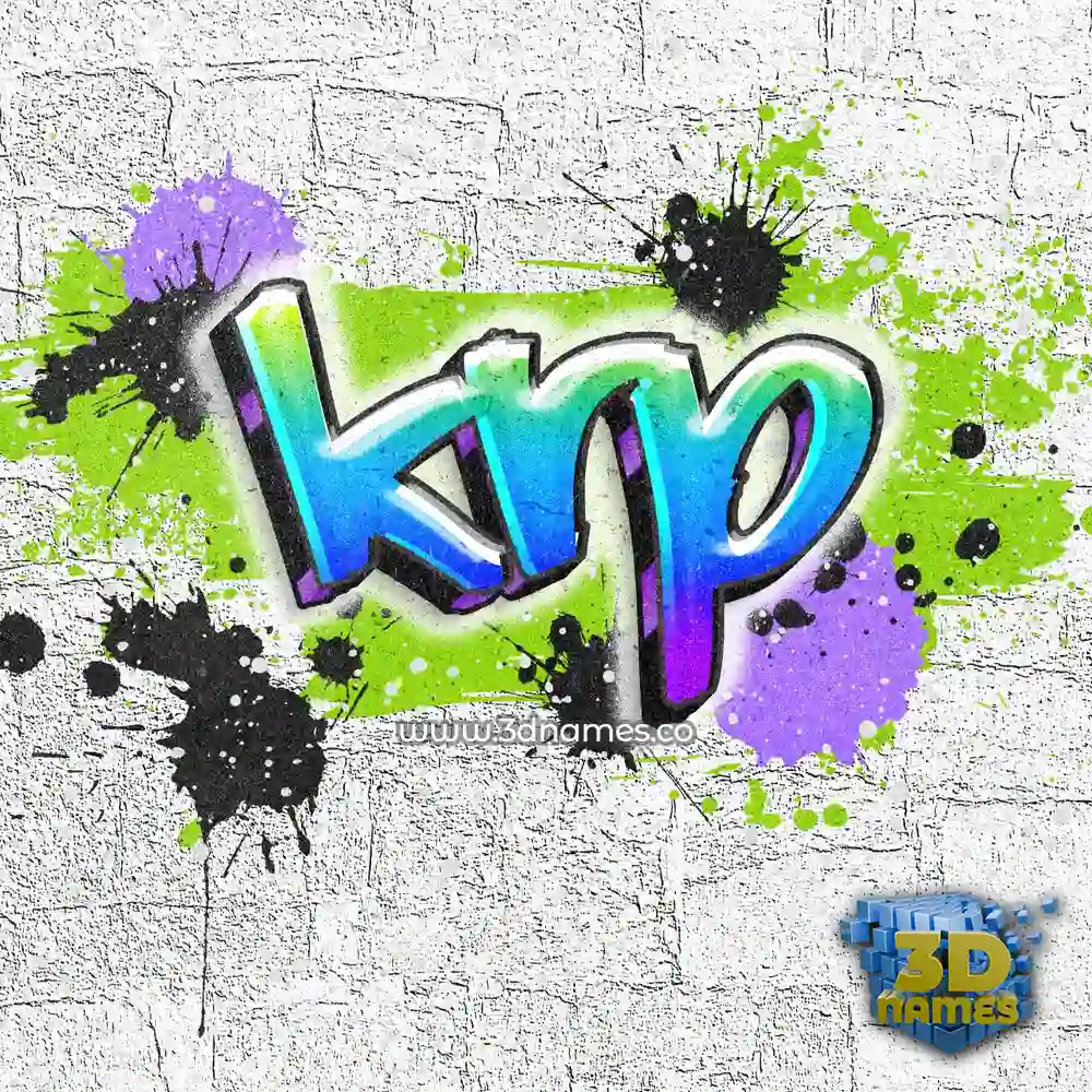 krp in Graffiti Grunge style - 3D name wallpaper