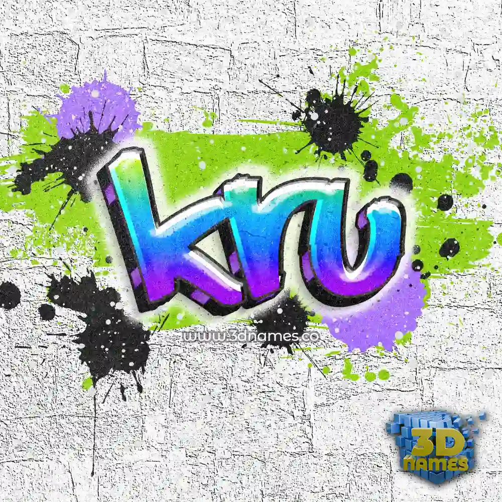 kru in Graffiti Grunge style - 3D name wallpaper