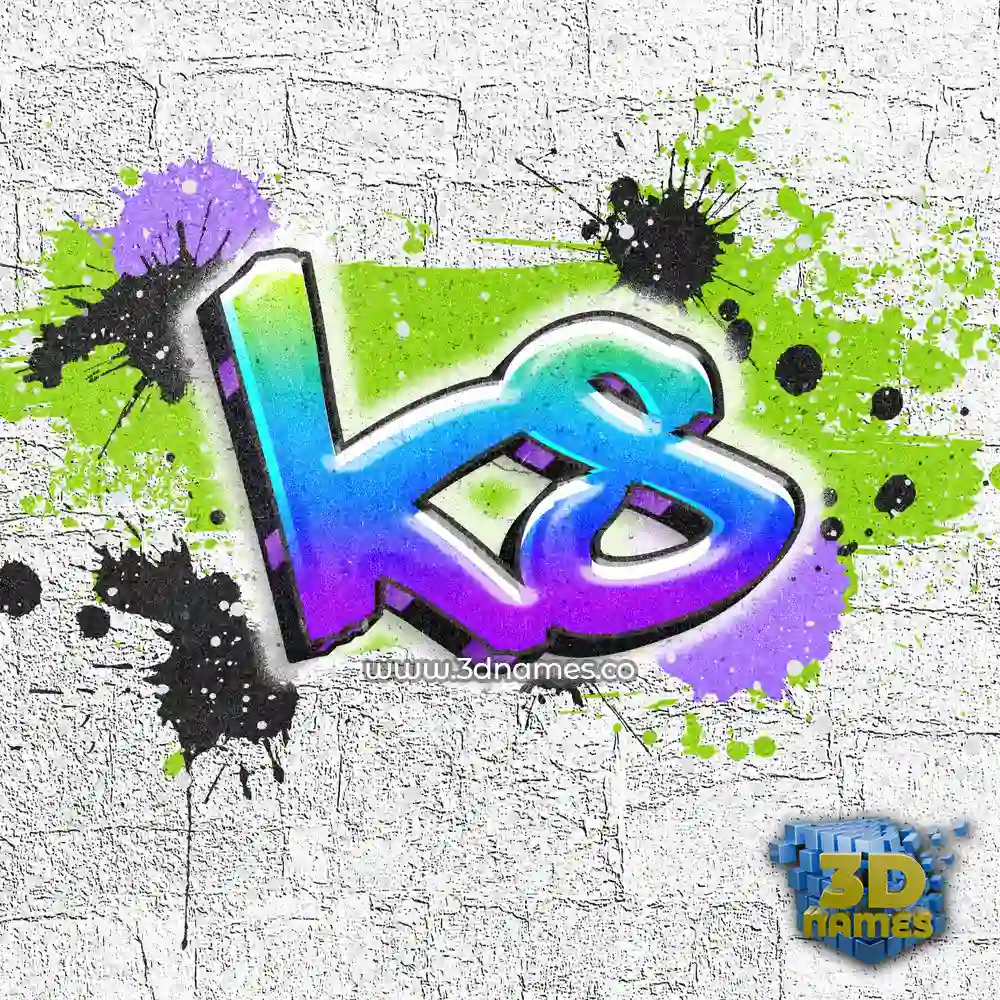 ks in Graffiti Grunge style - 3D name wallpaper