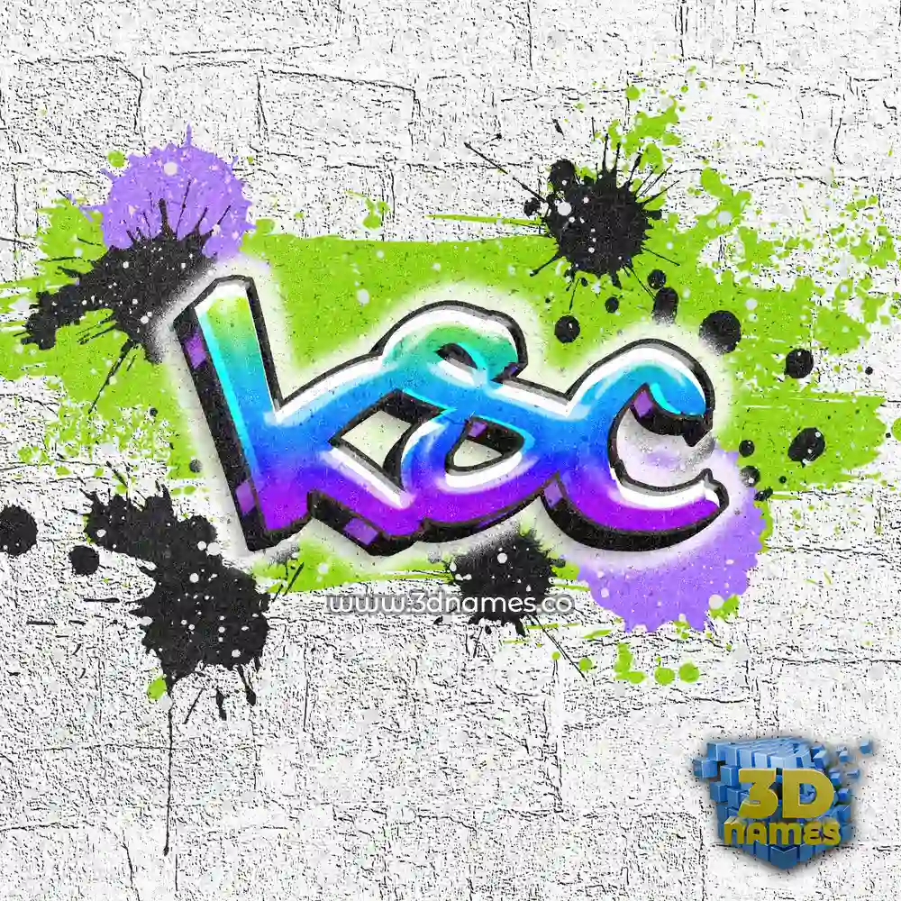 ksc in Graffiti Grunge style - 3D name wallpaper