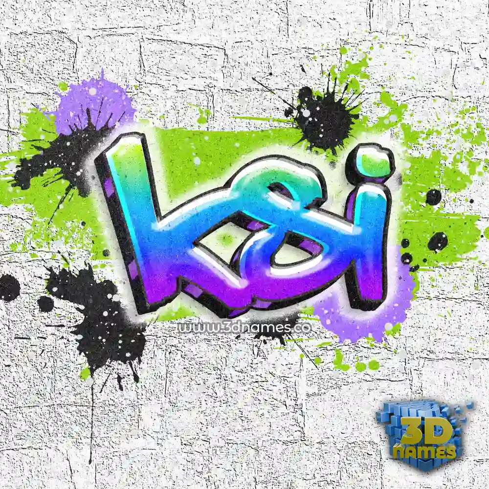 ksi in Graffiti Grunge style - 3D name wallpaper
