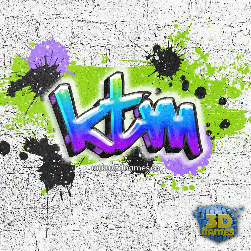 ktm in Graffiti Grunge style - 3D name wallpaper