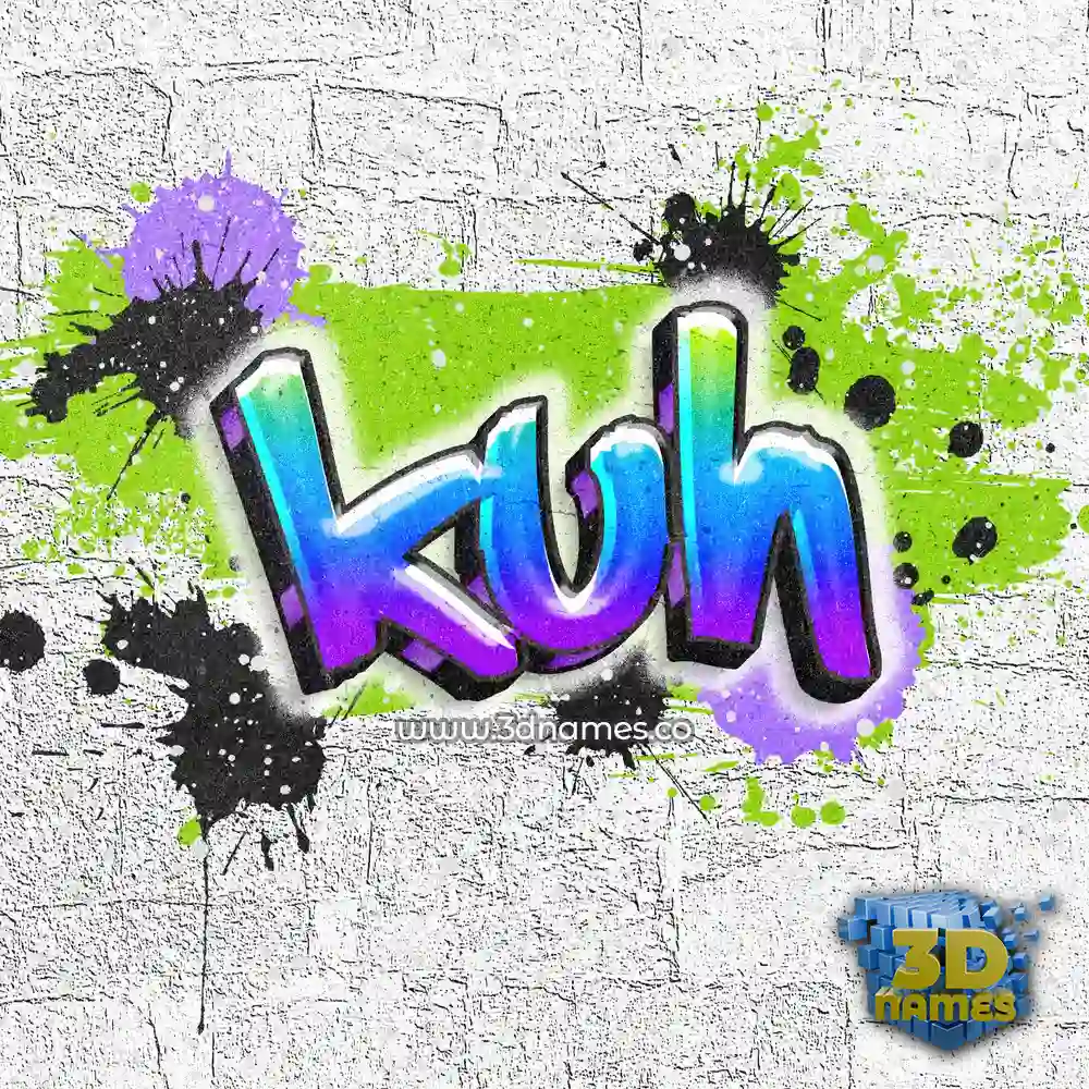 kuh in Graffiti Grunge style - 3D name wallpaper