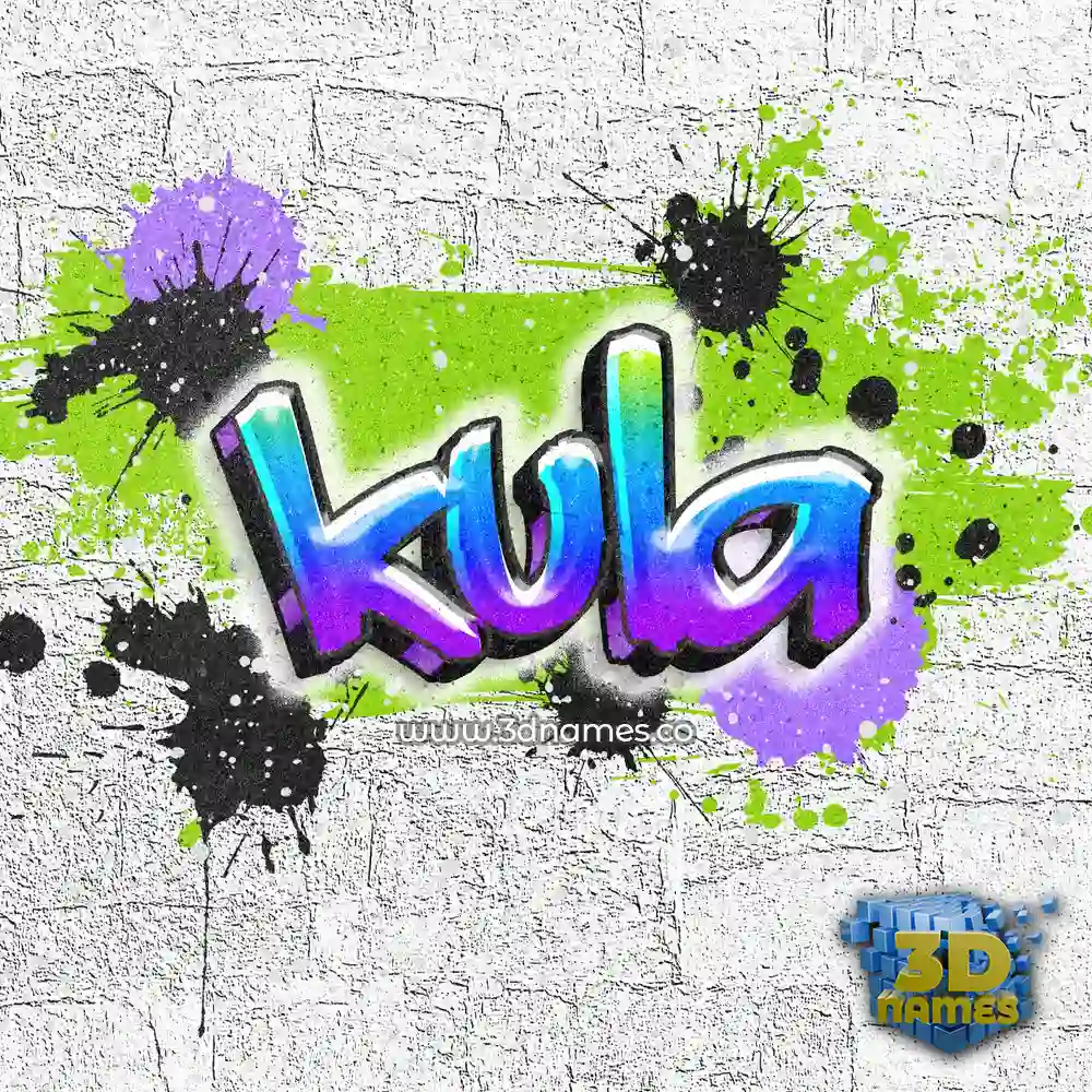kula in Graffiti Grunge style - 3D name wallpaper