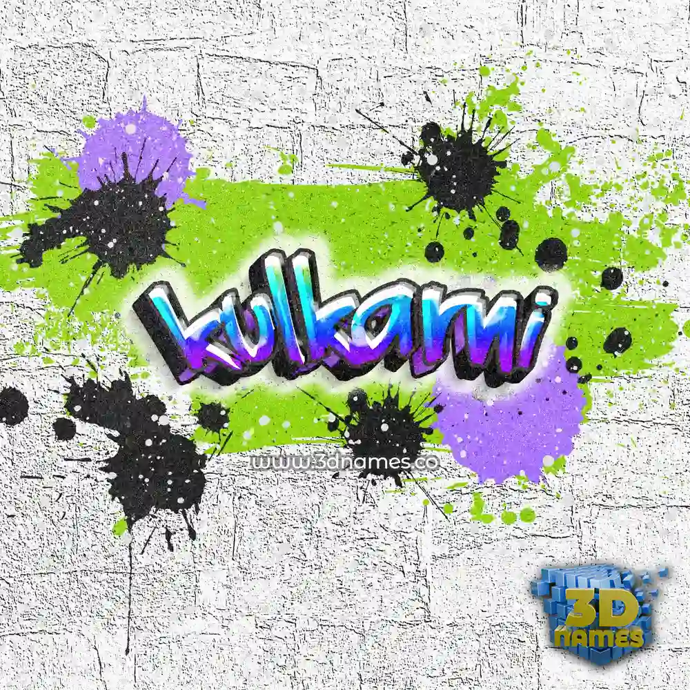 kulkarni in Graffiti Grunge style - 3D name wallpaper