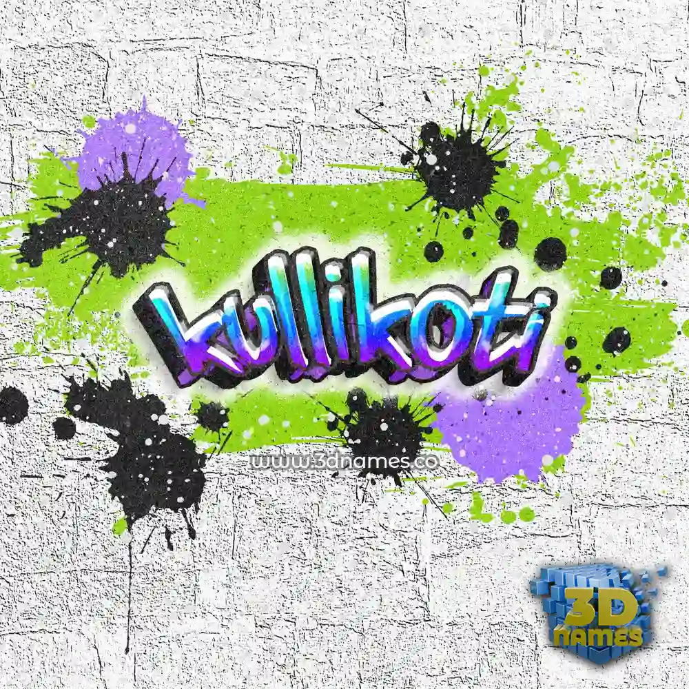 kullikoti in Graffiti Grunge style - 3D name wallpaper