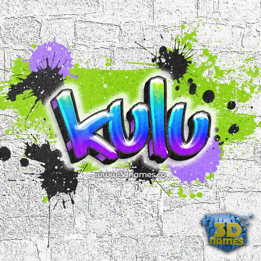 kulu in Graffiti Grunge style - 3D name wallpaper