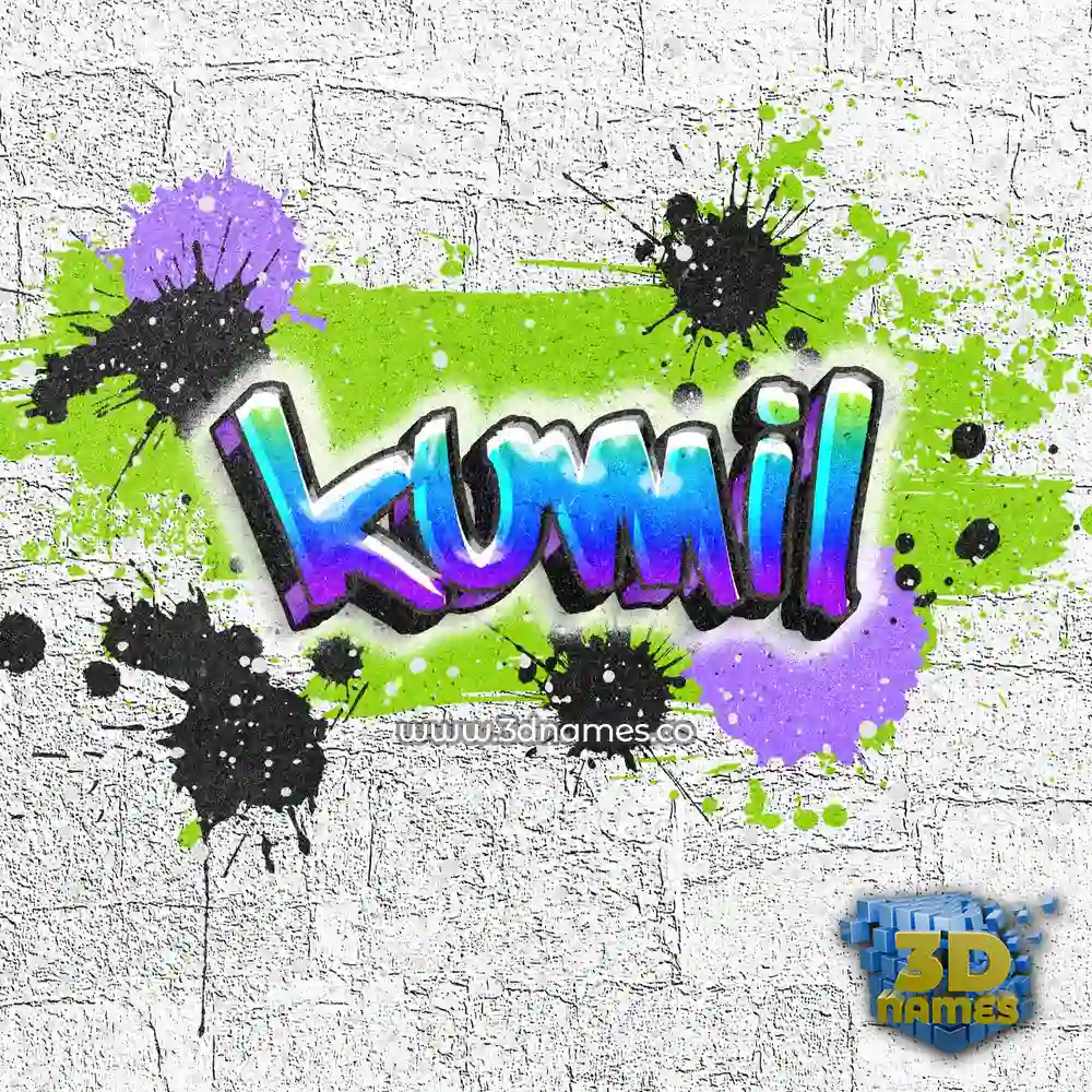 kumil in Graffiti Grunge style - 3D name wallpaper