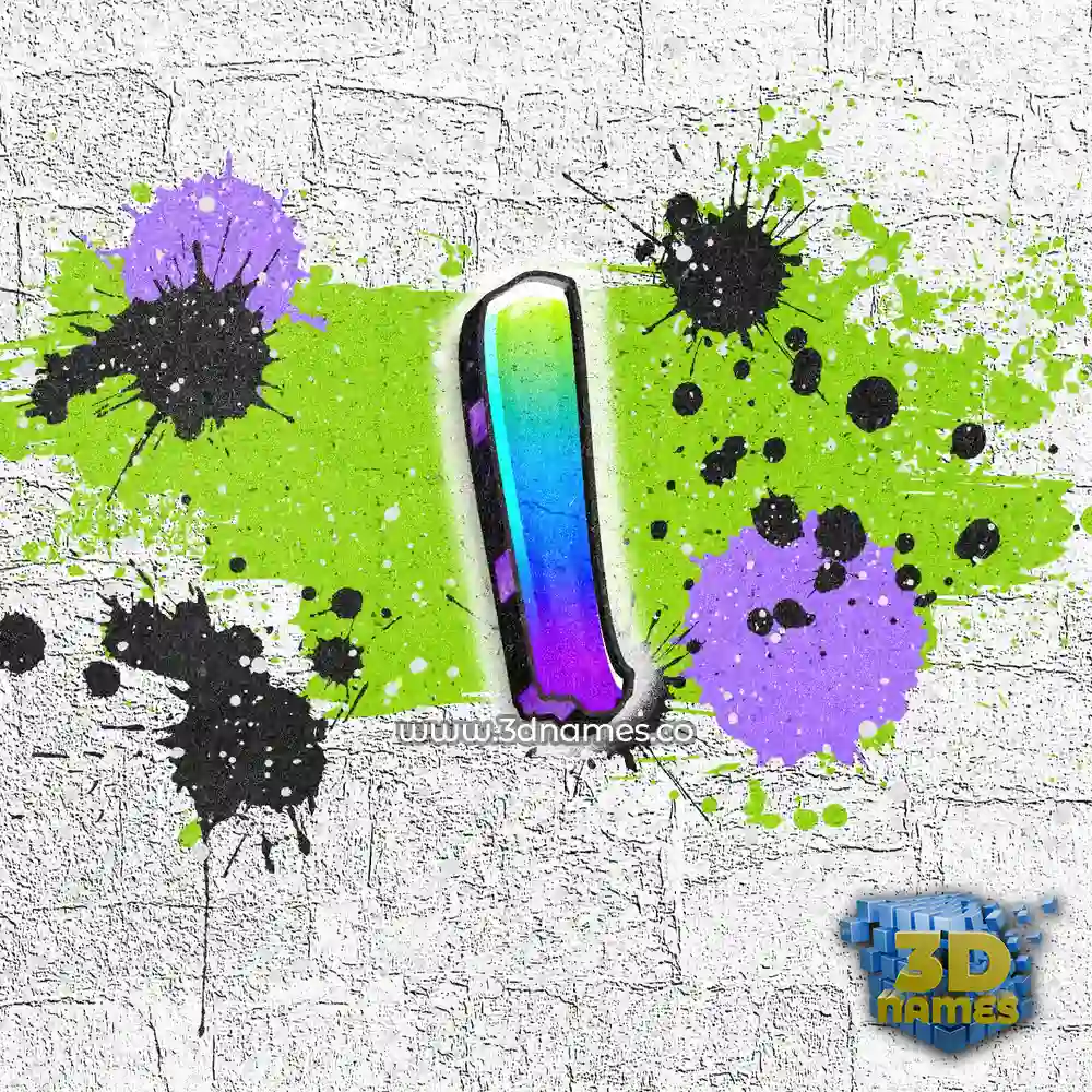 l in Graffiti Grunge style - 3D name wallpaper