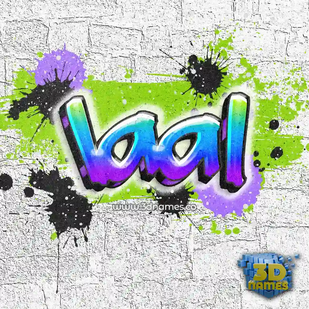 laal in Graffiti Grunge style - 3D name wallpaper