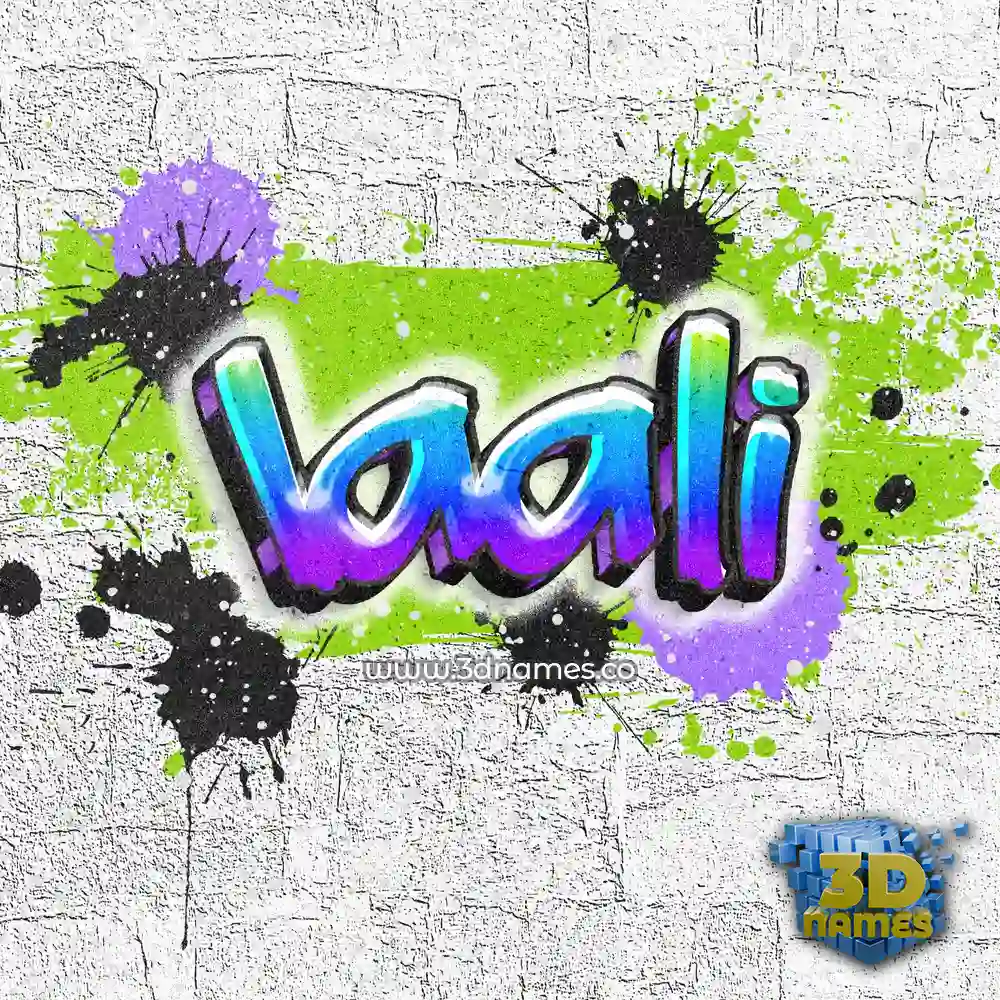 laali in Graffiti Grunge style - 3D name wallpaper