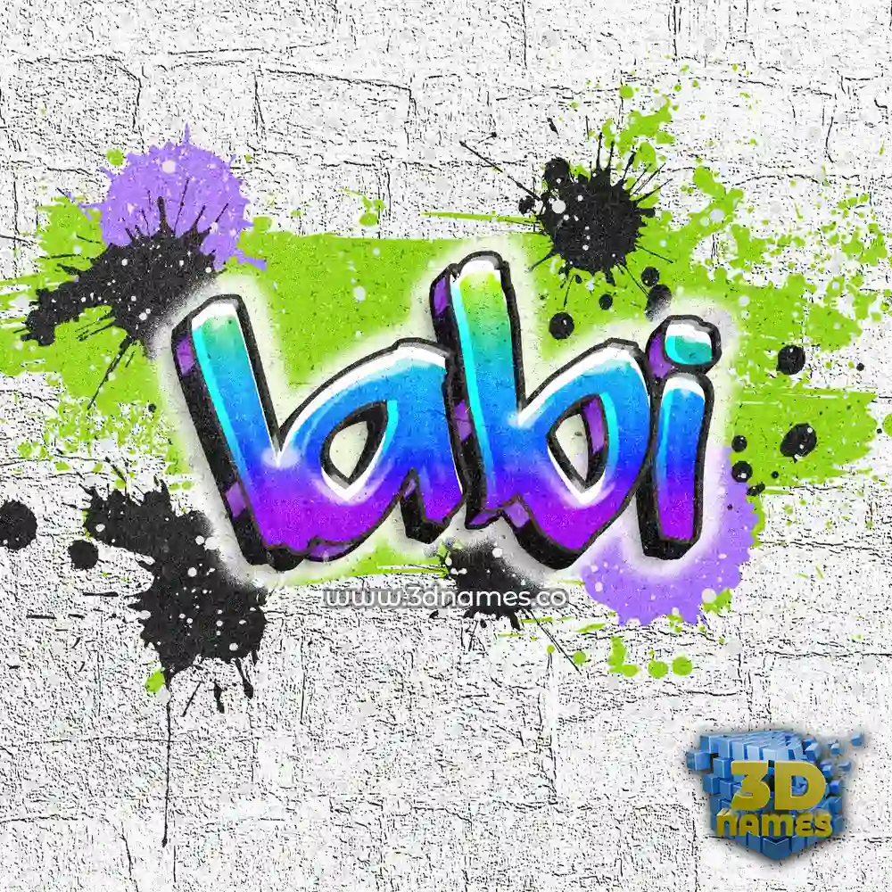 labi in Graffiti Grunge style - 3D name wallpaper