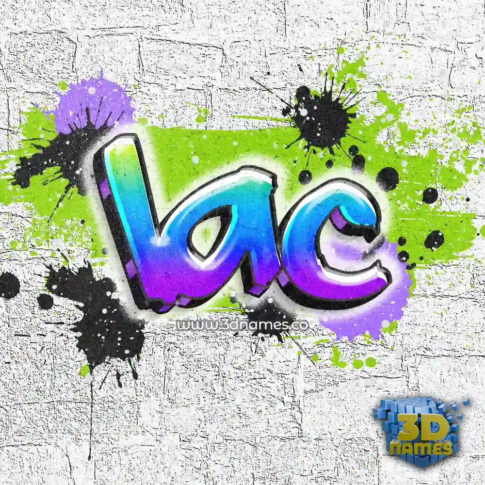 lac in Graffiti Grunge style - 3D name wallpaper