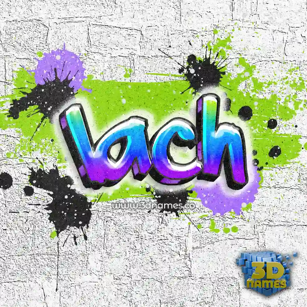 lach in Graffiti Grunge style - 3D name wallpaper