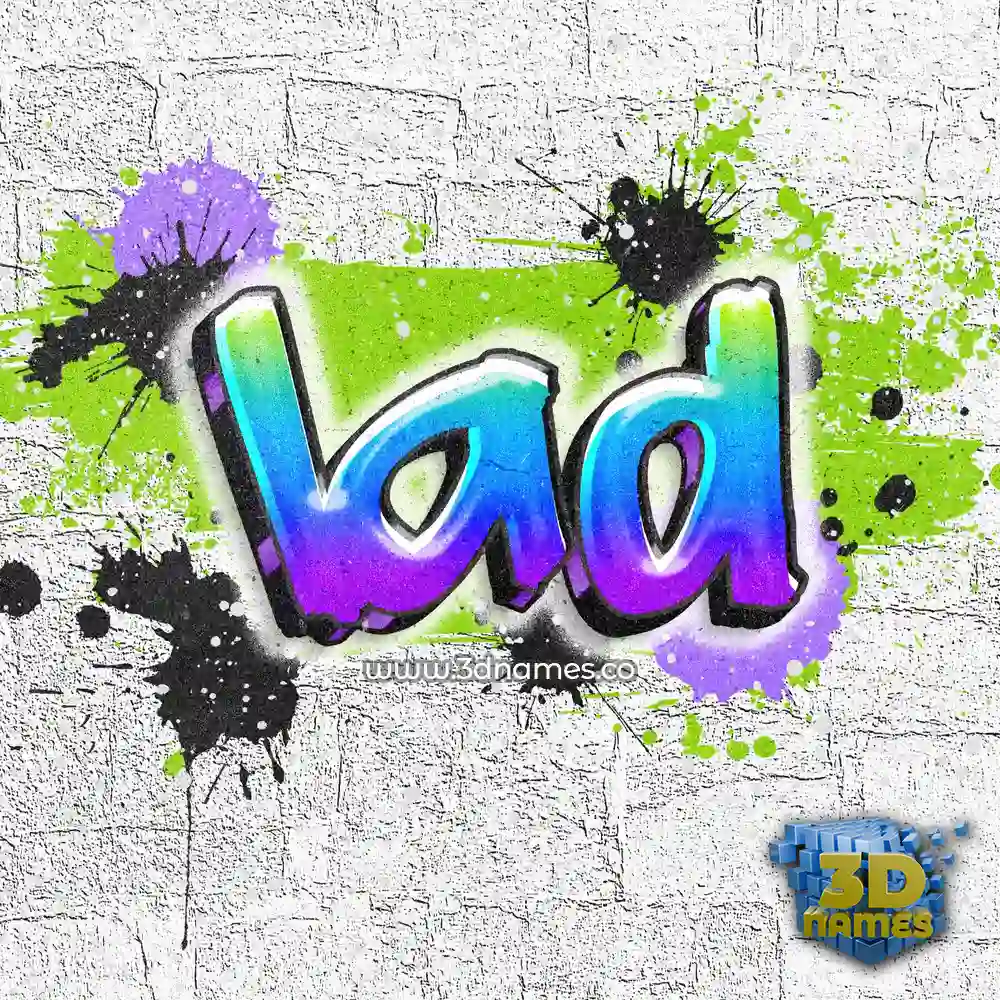 lad in Graffiti Grunge style - 3D name wallpaper