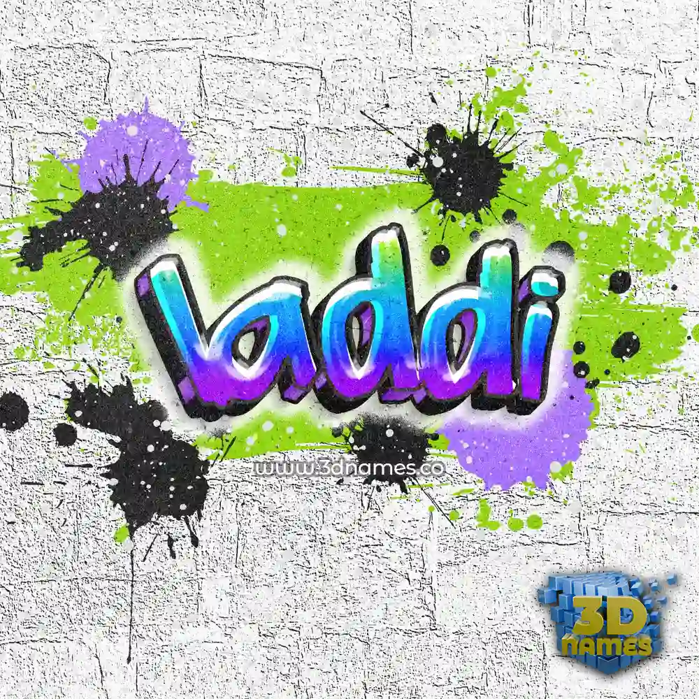 laddi in Graffiti Grunge style - 3D name wallpaper