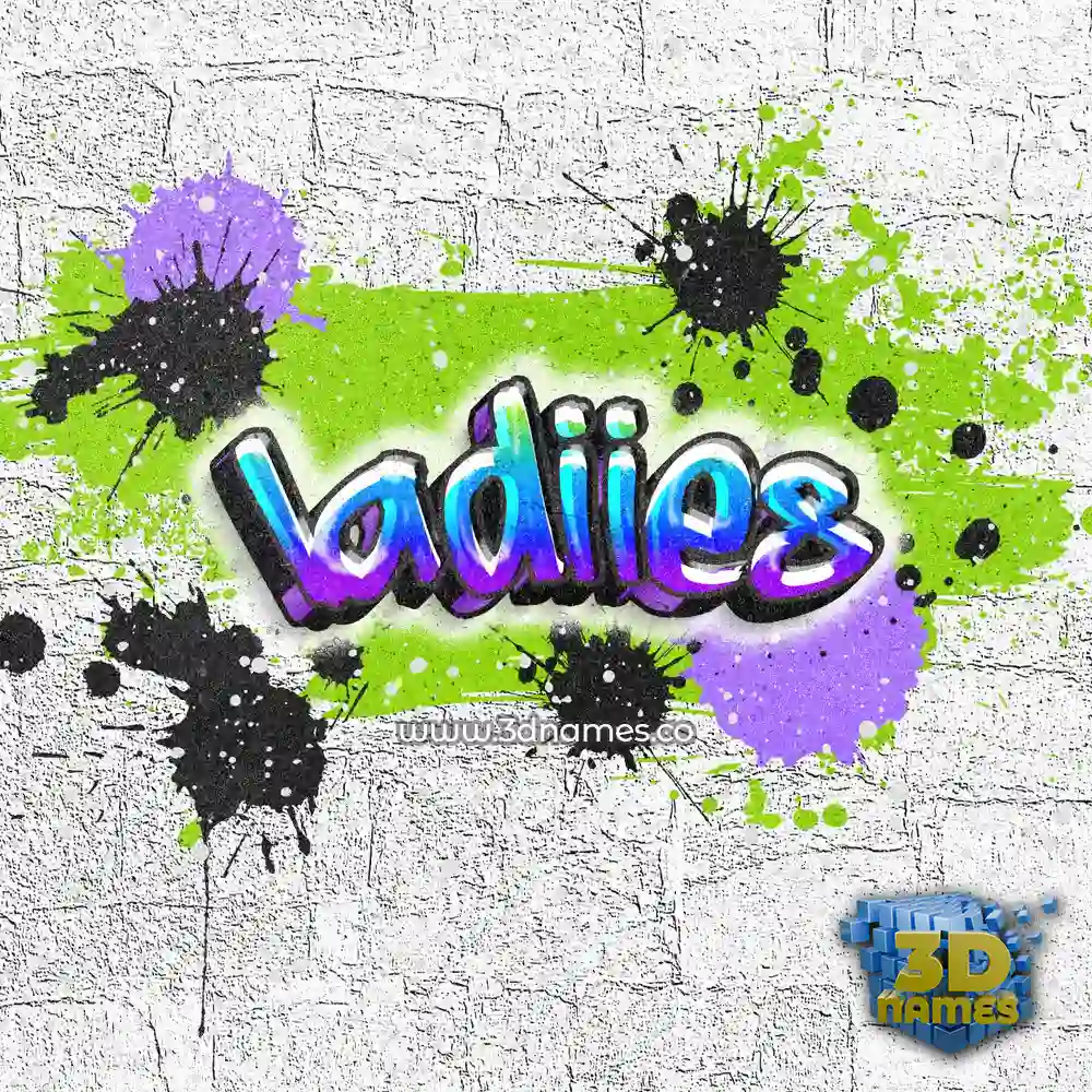 ladiies in Graffiti Grunge style - 3D name wallpaper