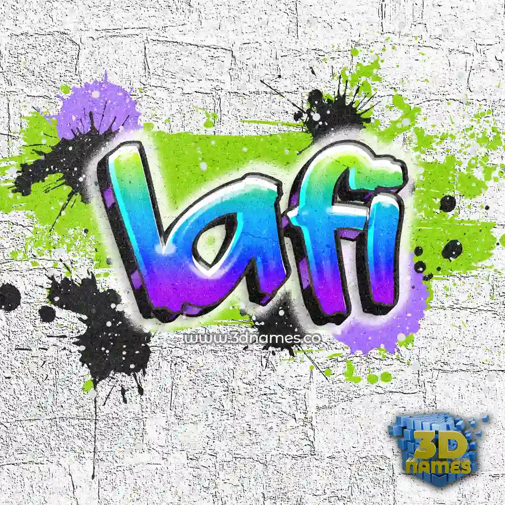 lafi in Graffiti Grunge style - 3D name wallpaper