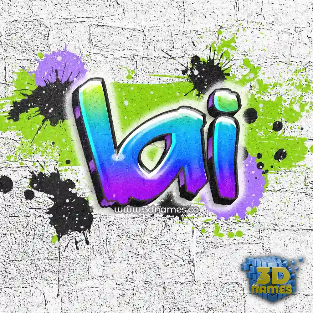 lai in Graffiti Grunge style - 3D name wallpaper