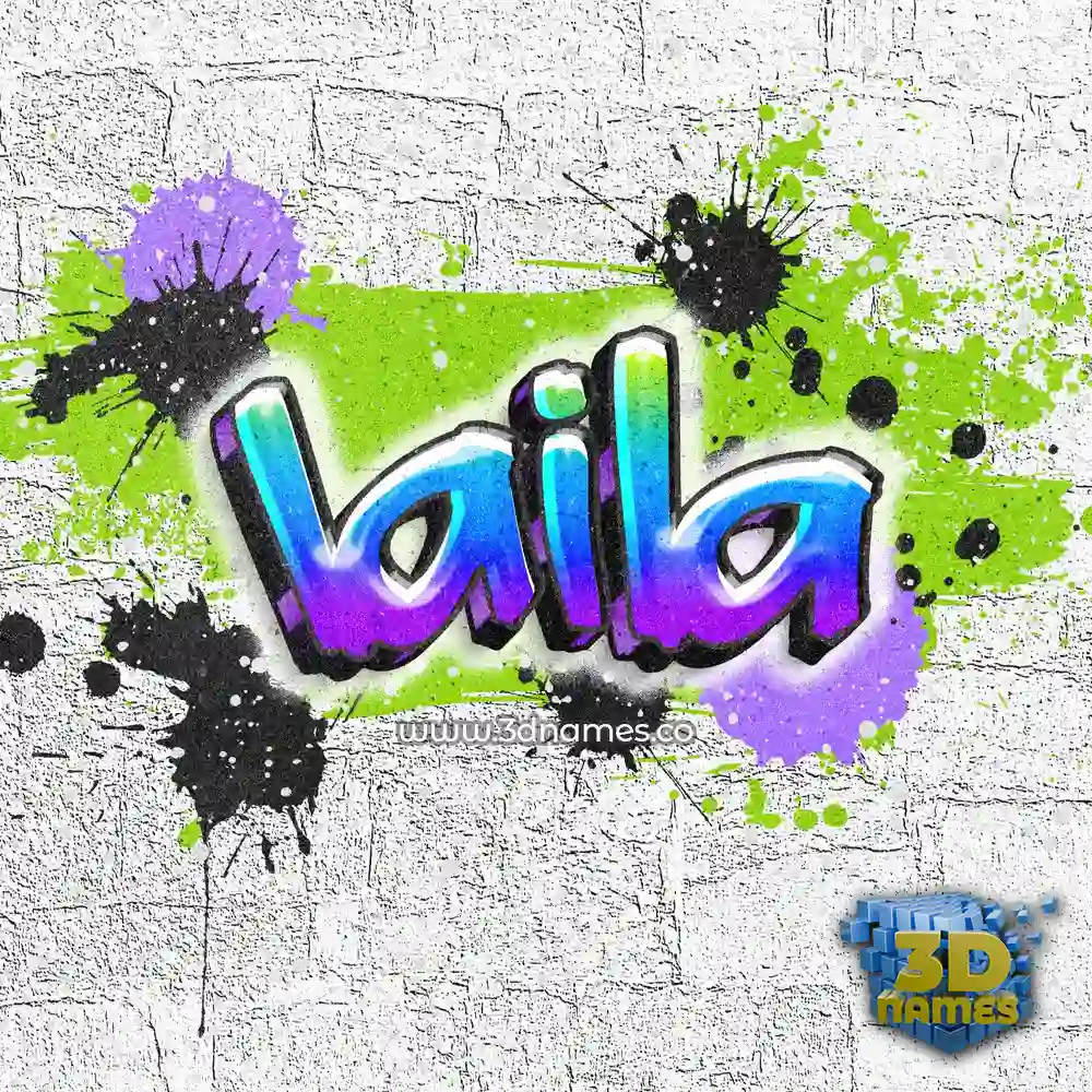laila in Graffiti Grunge style - 3D name wallpaper