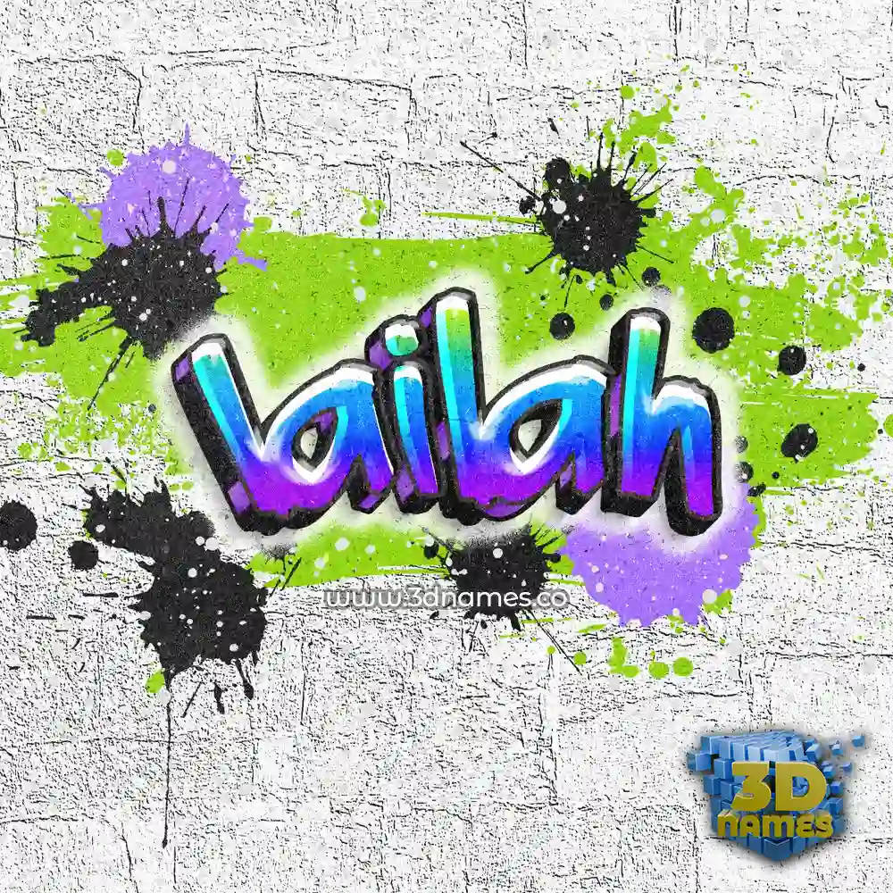 lailah in Graffiti Grunge style - 3D name wallpaper