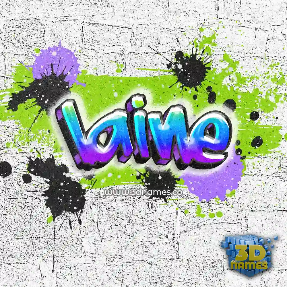 laine in Graffiti Grunge style - 3D name wallpaper