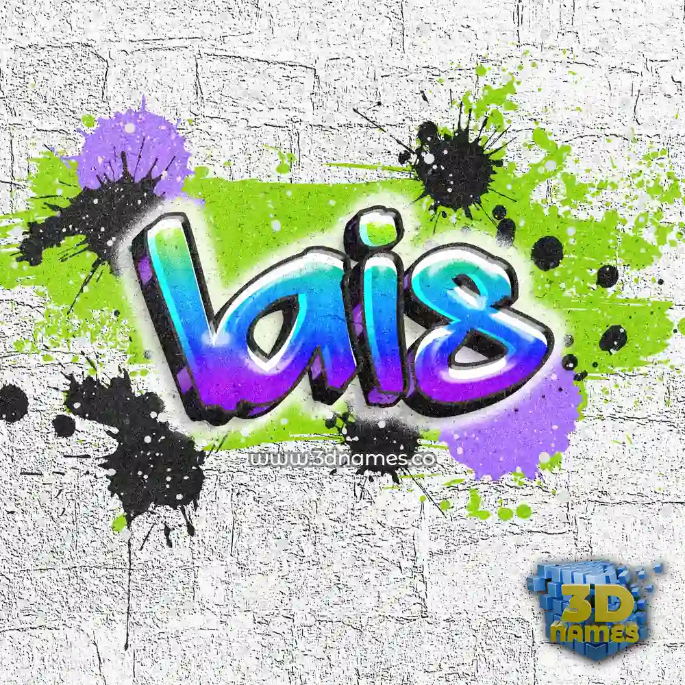 lais in Graffiti Grunge style - 3D name wallpaper