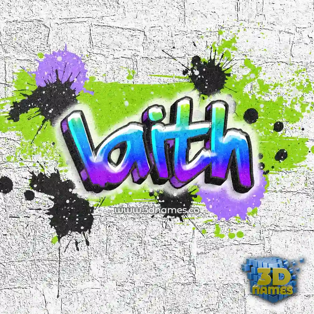 laith in Graffiti Grunge style - 3D name wallpaper