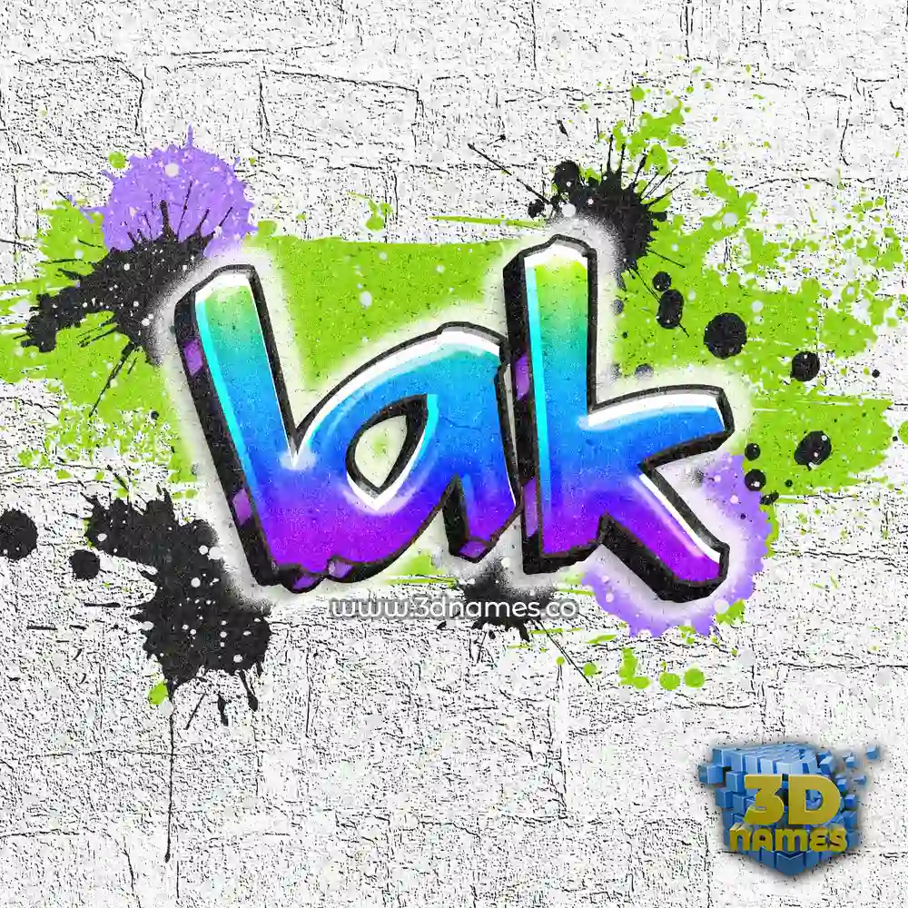 lak in Graffiti Grunge style - 3D name wallpaper