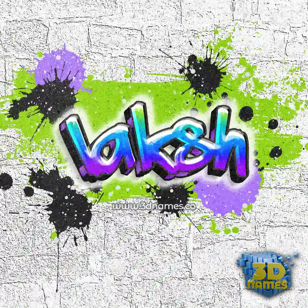 laksh in Graffiti Grunge style - 3D name wallpaper