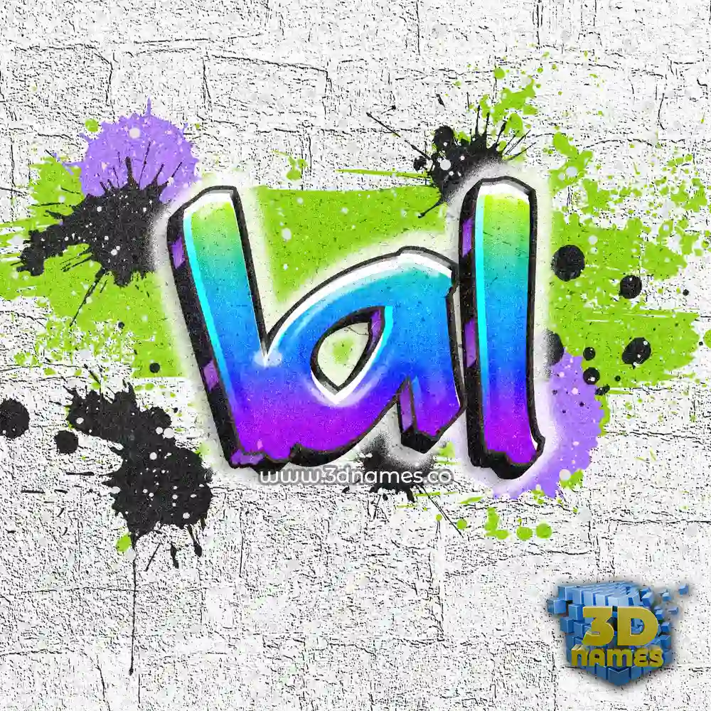 lal in Graffiti Grunge style - 3D name wallpaper