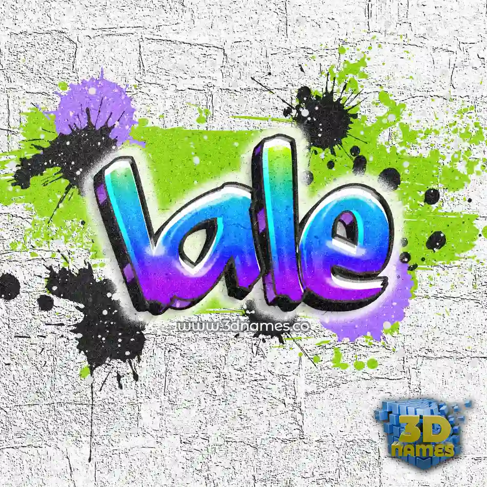 lale in Graffiti Grunge style - 3D name wallpaper