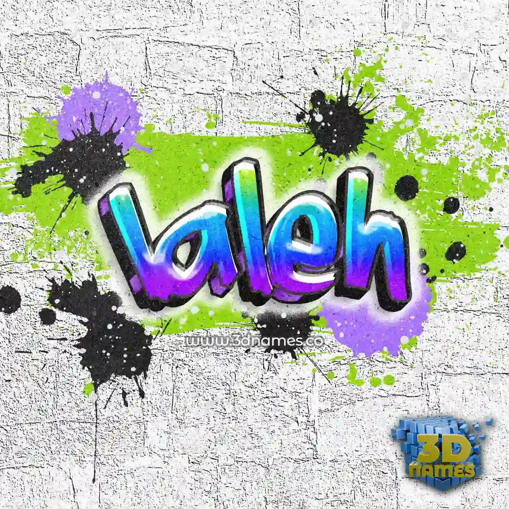 laleh in Graffiti Grunge style - 3D name wallpaper