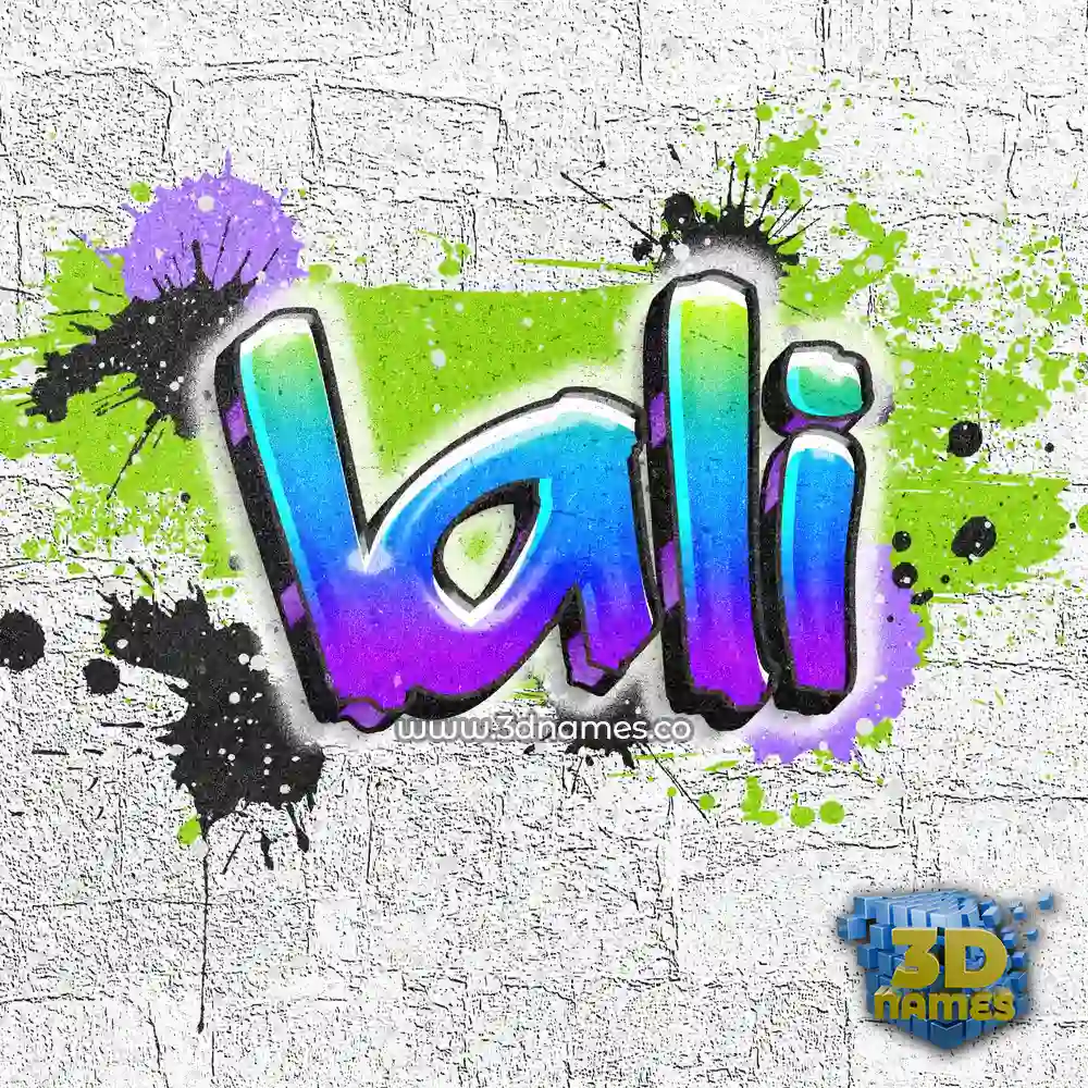 lali in Graffiti Grunge style - 3D name wallpaper