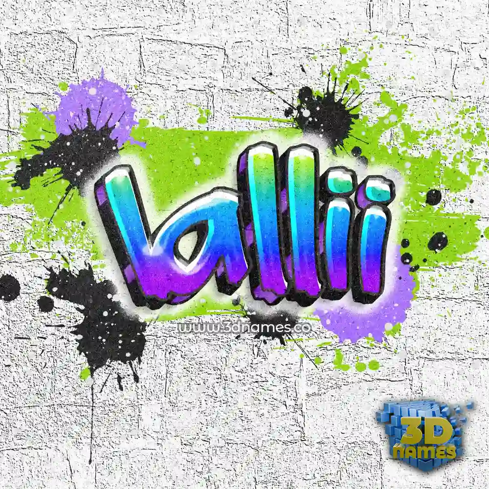 lallii in Graffiti Grunge style - 3D name wallpaper