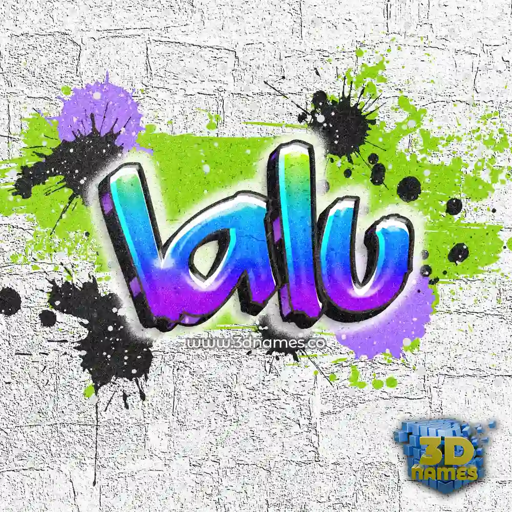 lalu in Graffiti Grunge style - 3D name wallpaper
