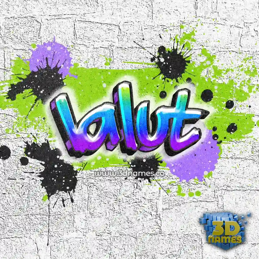 lalut in Graffiti Grunge style - 3D name wallpaper